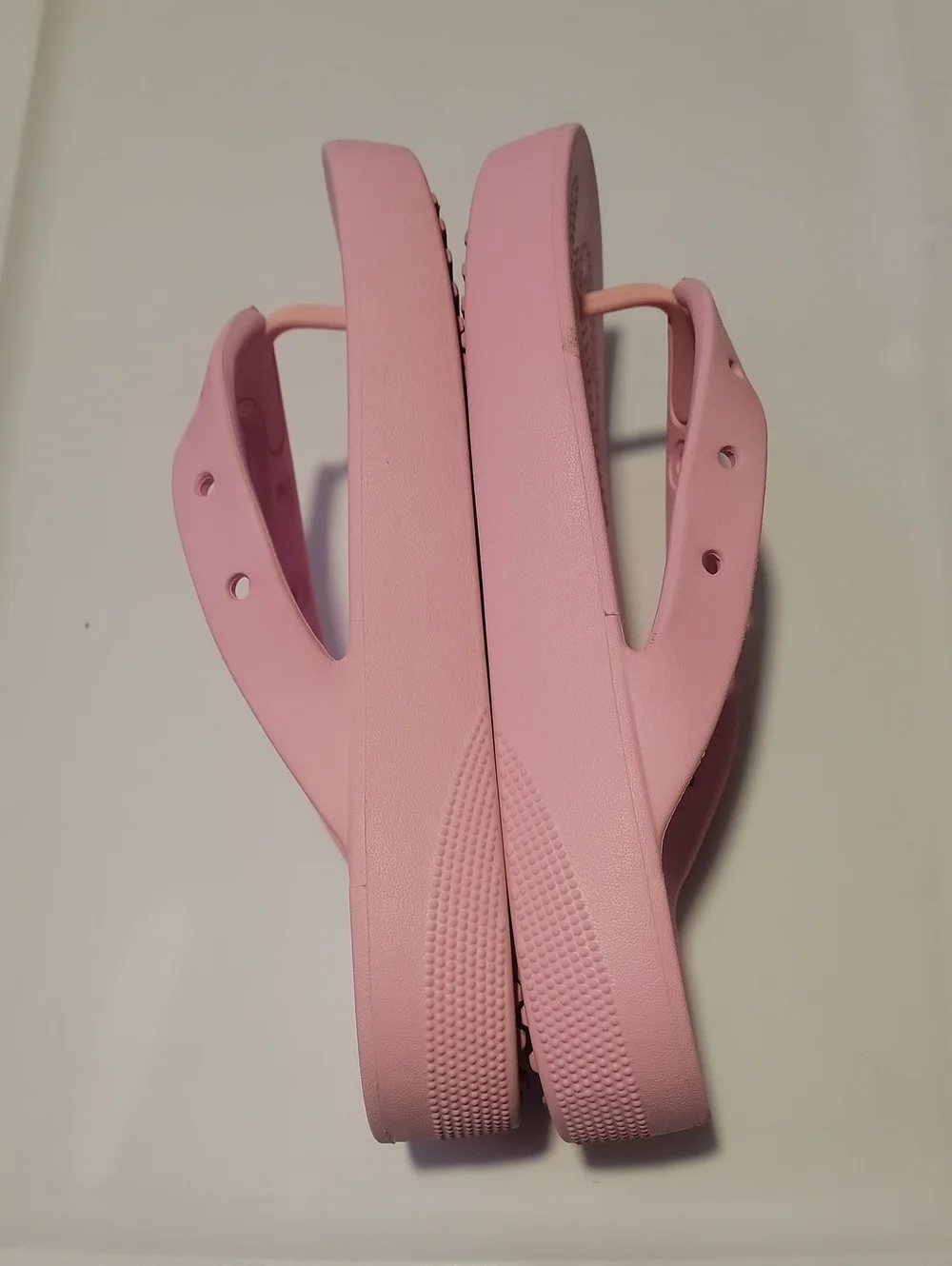 Crocs Classic Platform Flip Flop(207714) - Flamingo Pink, Size W9